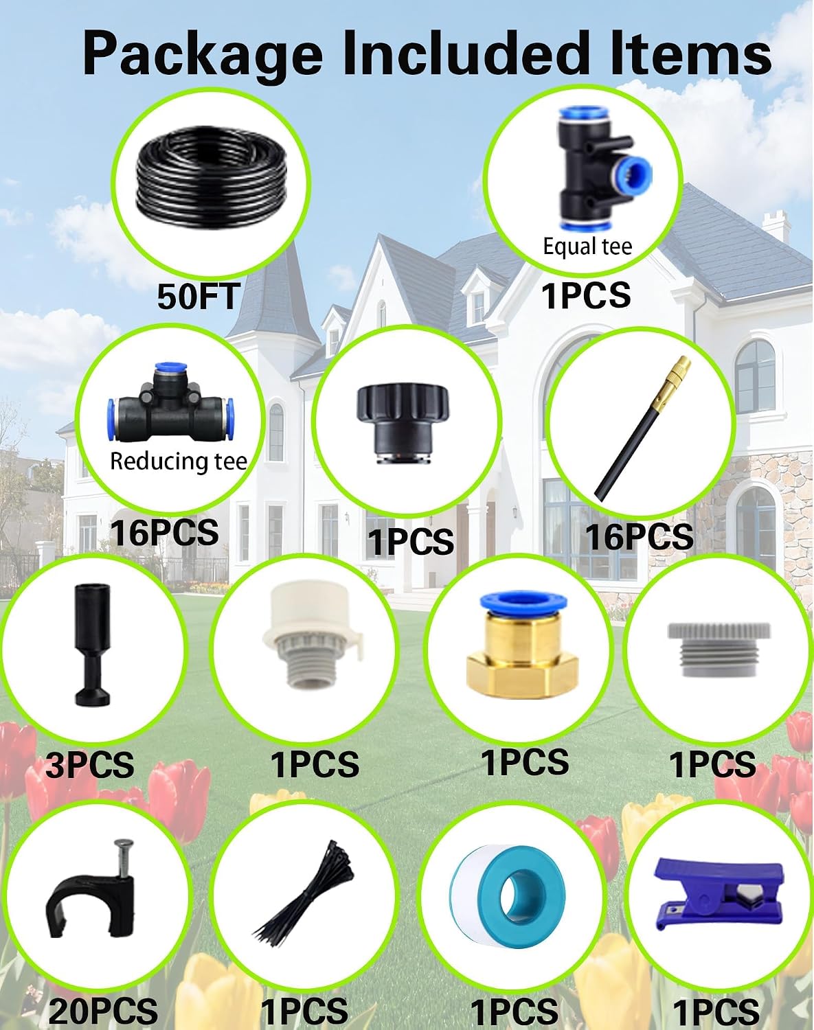 360° Adjustable Drip Irrigation System – Garden Watering Sprinkler System