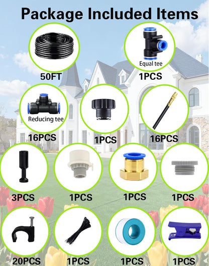 360° Adjustable Drip Irrigation System – Garden Watering Sprinkler System