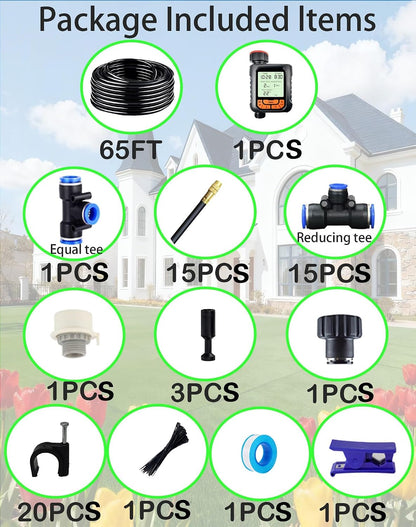 360° Adjustable Drip Irrigation System – Garden Watering Sprinkler System