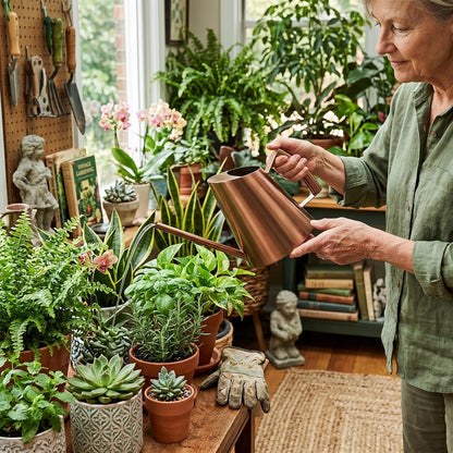 Indoor Plant Watering Can, 900ml Bronze