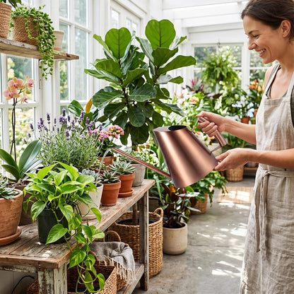 Indoor Plant Watering Can, 900ml Bronze