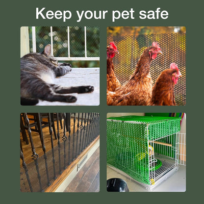 Plastic Chicken Wire Fencing, Garden Fence, Animal Barrier Mesh 1pk