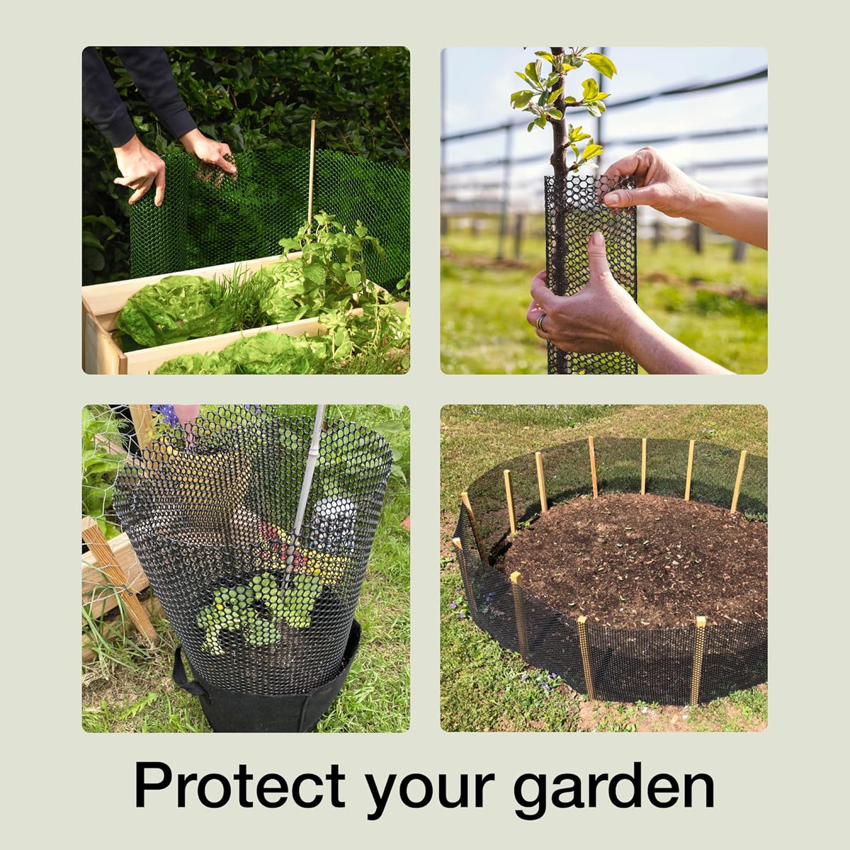 Plastic Chicken Wire Fencing, Garden Fence, Animal Barrier Mesh 1pk