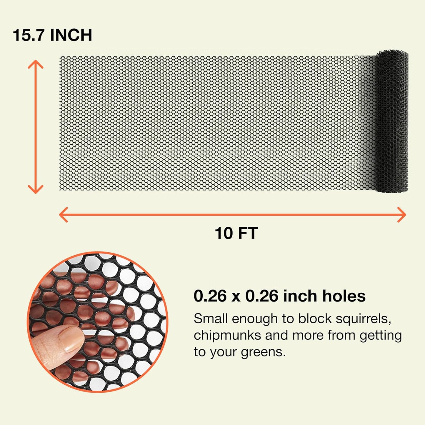 Plastic Chicken Wire Fencing, Garden Fence, Animal Barrier Mesh 1pk