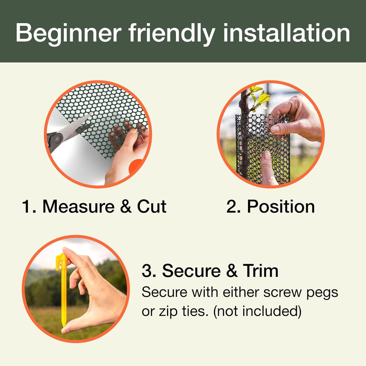 Plastic Chicken Wire Fencing, Garden Fence, Animal Barrier Mesh 1pk