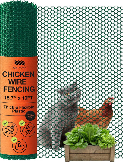 Plastic Chicken Wire Fencing, Garden Fence, Animal Barrier Mesh 1pk