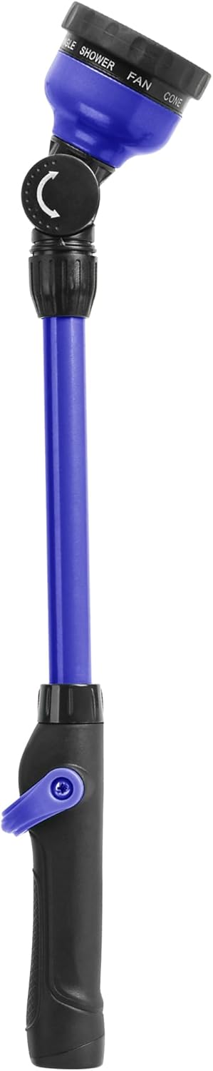 Watering Wand for Garden Hose, Lightweight Metal Turret Wand, Green