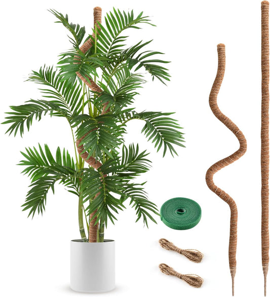 2 Pack Moss Pole 63 Inch Monstera Plant Sticks Support Tall Long Stakes