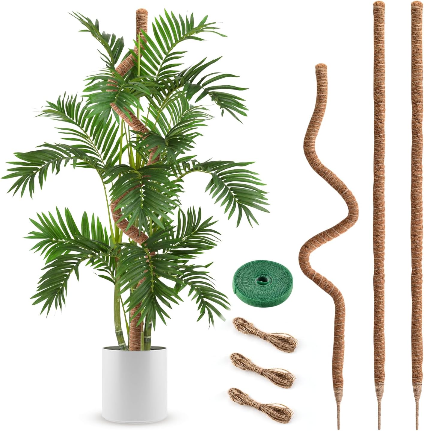 2 Pack Moss Pole 63 Inch Monstera Plant Sticks Support Tall Long Stakes