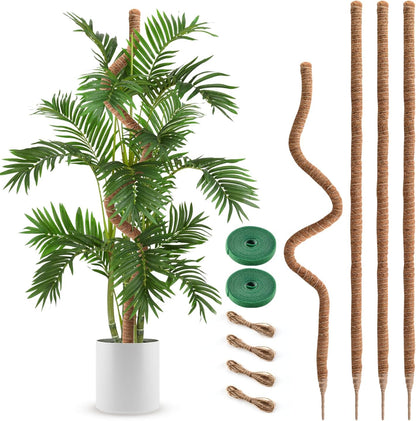 2 Pack Moss Pole 63 Inch Monstera Plant Sticks Support Tall Long Stakes