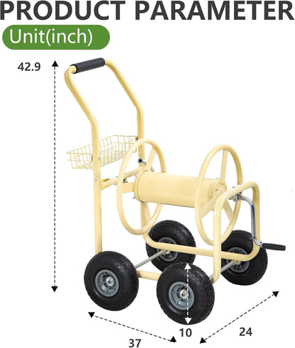 Garden Hose Reel Cart | Holds Upto 300ft of 5/8" Hose | Green