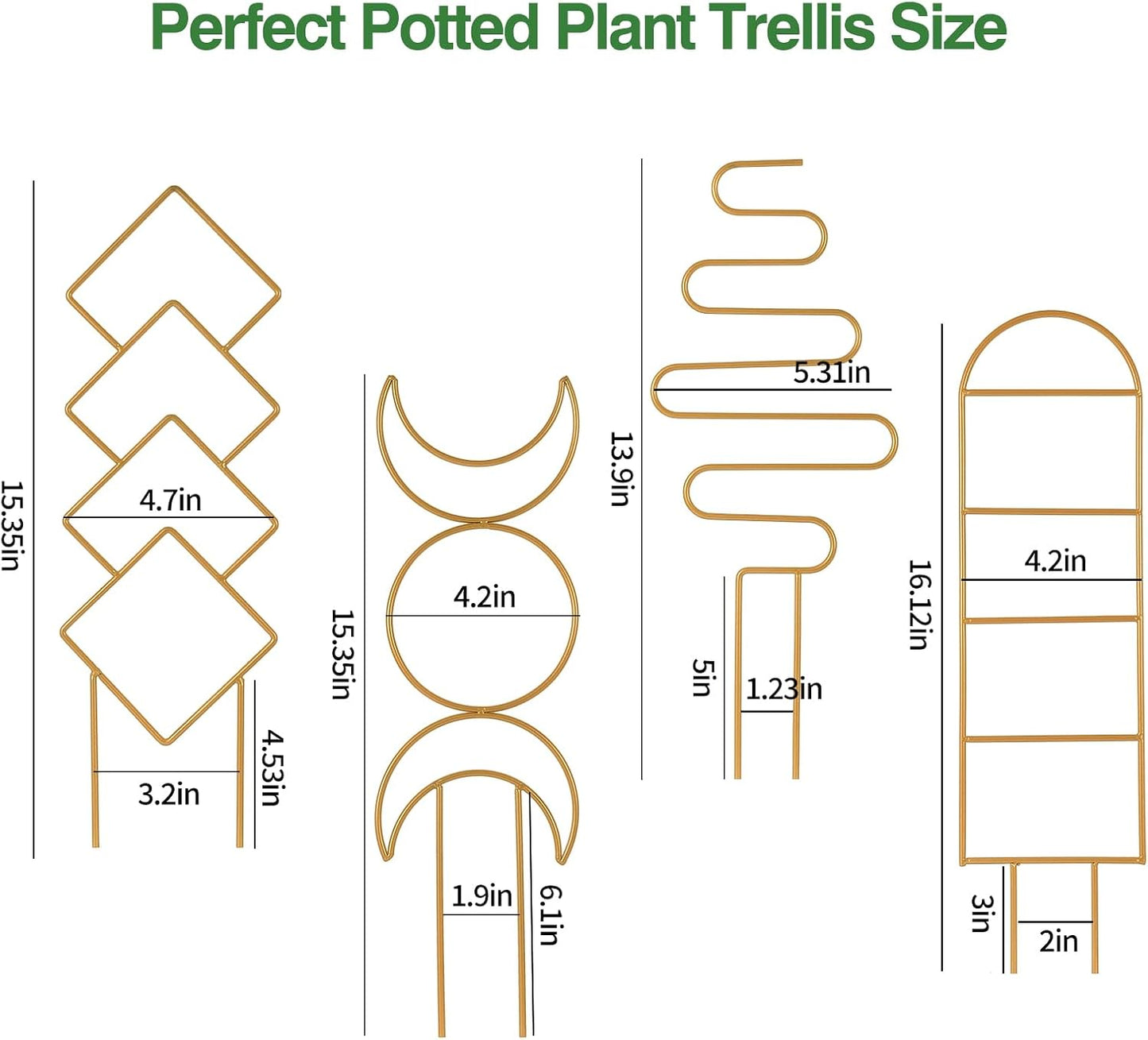 16inch Small Indoor Plant Trellis for Climbing Plants Outdoor