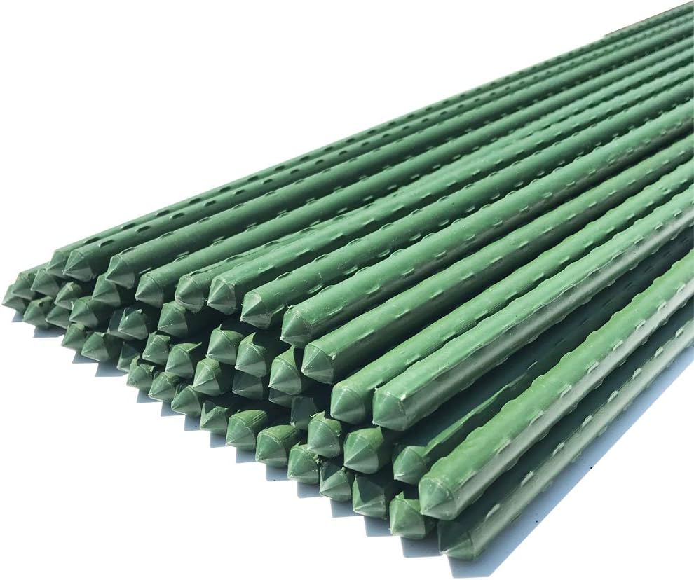 Garden Stakes 48 inch 4ft Sturdy Tomato Stakes, Plant Stakes for Outdoor Plants, Plant Support Sticks for Gardening, Pack of 50