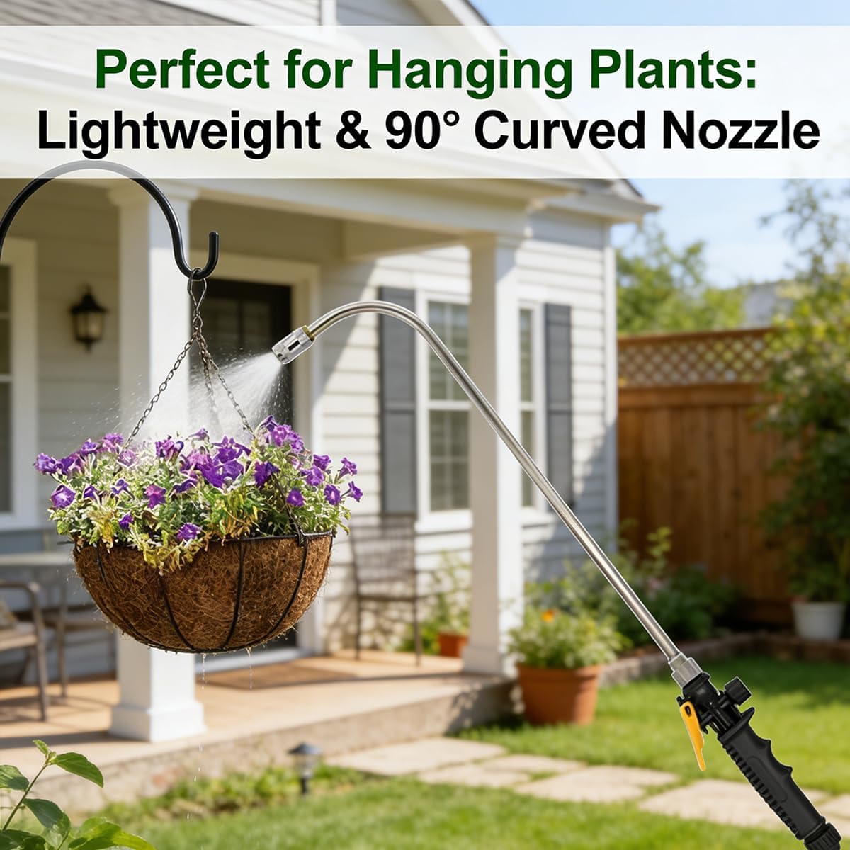 Watering Wand Sprayer Wand Stainless Steel Garden Hose Nozzle
