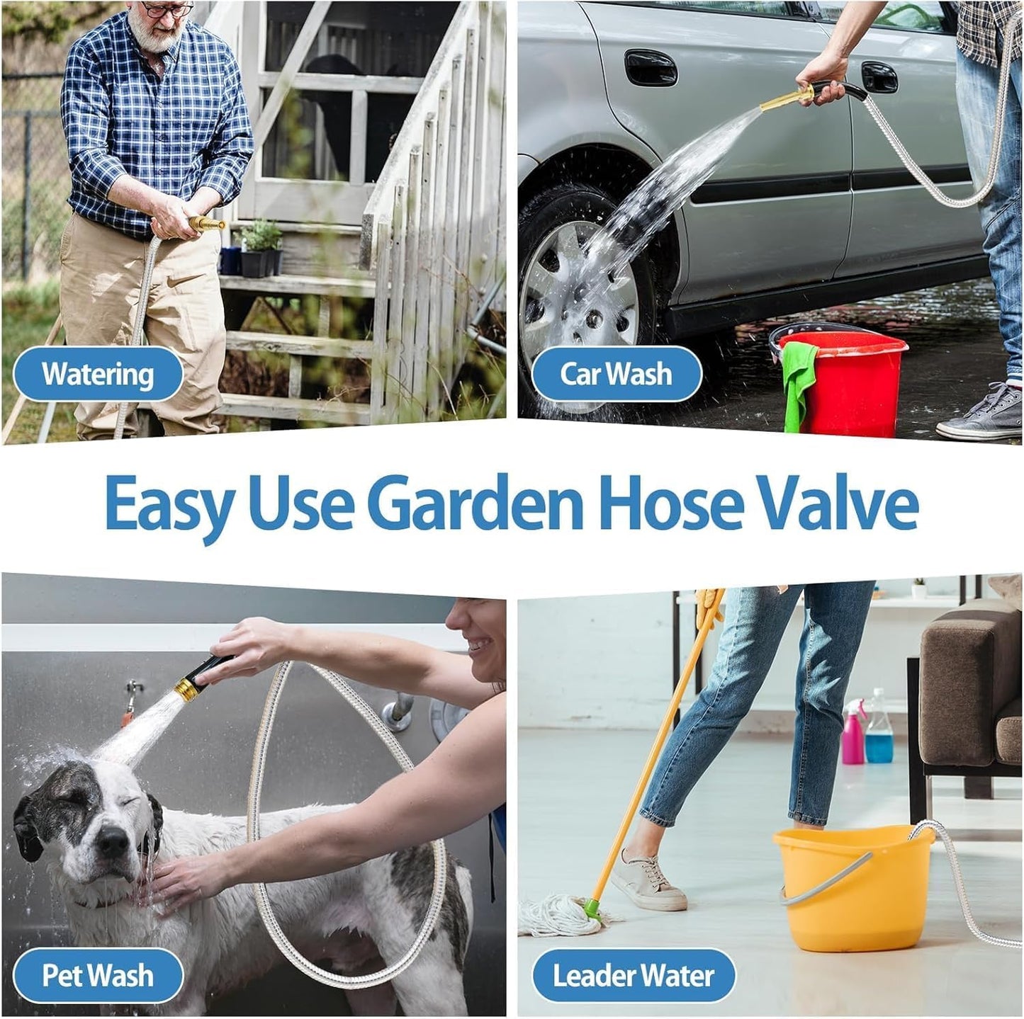75ft 304 Stainless Steel Metal Garden Hose with Rubber Grip