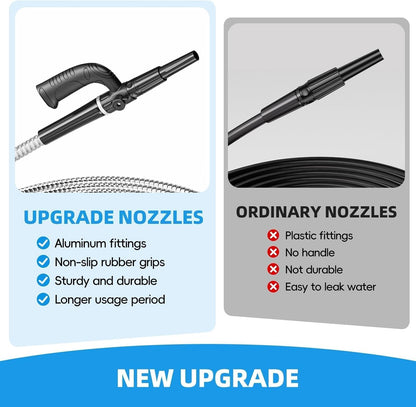 75ft 304 Stainless Steel Metal Garden Hose with Rubber Grip