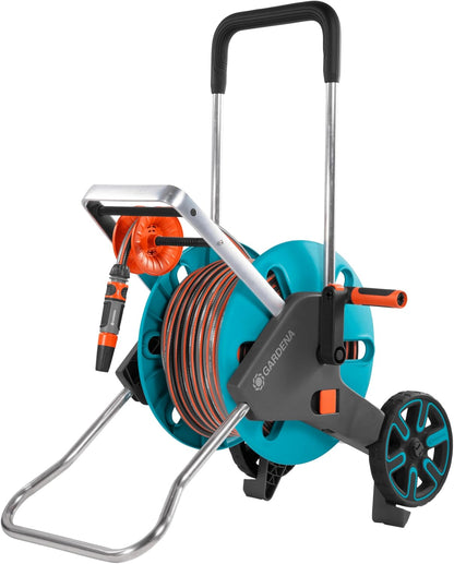 (18517) CleverRoll (1/2" Small/Medium) Frost-Proof Hose Cart, Includes 60' 1/2" Hose, for Convenient Hose Storage and Watering, Hose Included