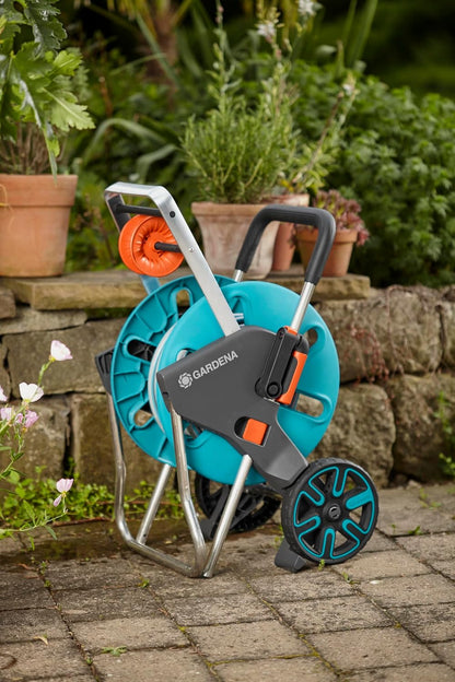 (18517) CleverRoll (1/2" Small/Medium) Frost-Proof Hose Cart, Includes 60' 1/2" Hose, for Convenient Hose Storage and Watering, Hose Included