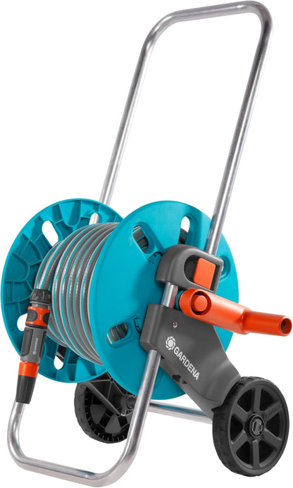 (18517) CleverRoll (1/2" Small/Medium) Frost-Proof Hose Cart, Includes 60' 1/2" Hose, for Convenient Hose Storage and Watering, Hose Included