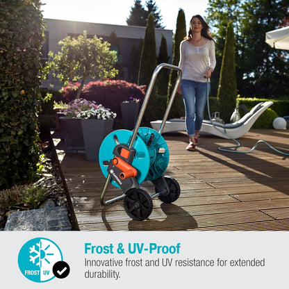 (18517) CleverRoll (1/2" Small/Medium) Frost-Proof Hose Cart, Includes 60' 1/2" Hose, for Convenient Hose Storage and Watering, Hose Included