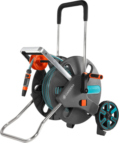 (18517) CleverRoll (1/2" Small/Medium) Frost-Proof Hose Cart, Includes 60' 1/2" Hose, for Convenient Hose Storage and Watering, Hose Included