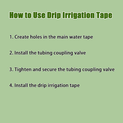 500FT 5/8" Drip Tape Irrigation Kit, 16 Mil Heavy Duty with 6" Emitter Spacing, Silver Reflective Drip Tape Helps Prevent Pecking & Biting Damage, Heat-Safe for Seedlings, Reinforced PE Material