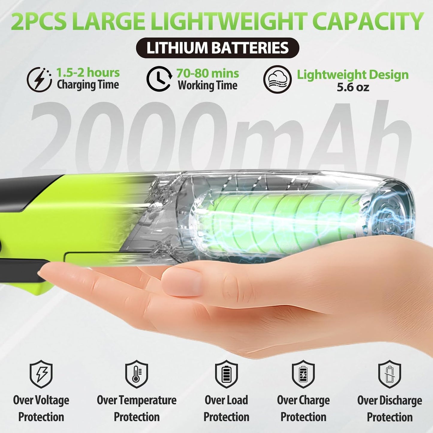 3-in-1 Cordless Hedge Trimmer: 13ft Reach with Extension Pole 2 Batteries Aux Handle Wheel-Assisted for for Garden Lawn – Lightweight Grass Shear and Pruner Set for Women Seniors and Garden Care