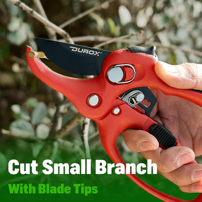 Ratchet Pruning Shears, Garden Shears with 3X Cutting Power. Effort-Saving Heavy-Duty Anvil Pruners. Replaceable Blade Cutting Blade Design. Ideal Secateurs for Precise Trimming, Model DGR-01