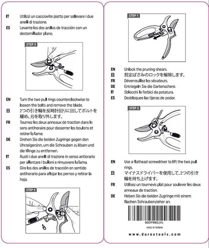 Ratchet Pruning Shears, Garden Shears with 3X Cutting Power. Effort-Saving Heavy-Duty Anvil Pruners. Replaceable Blade Cutting Blade Design. Ideal Secateurs for Precise Trimming, Model DGR-01
