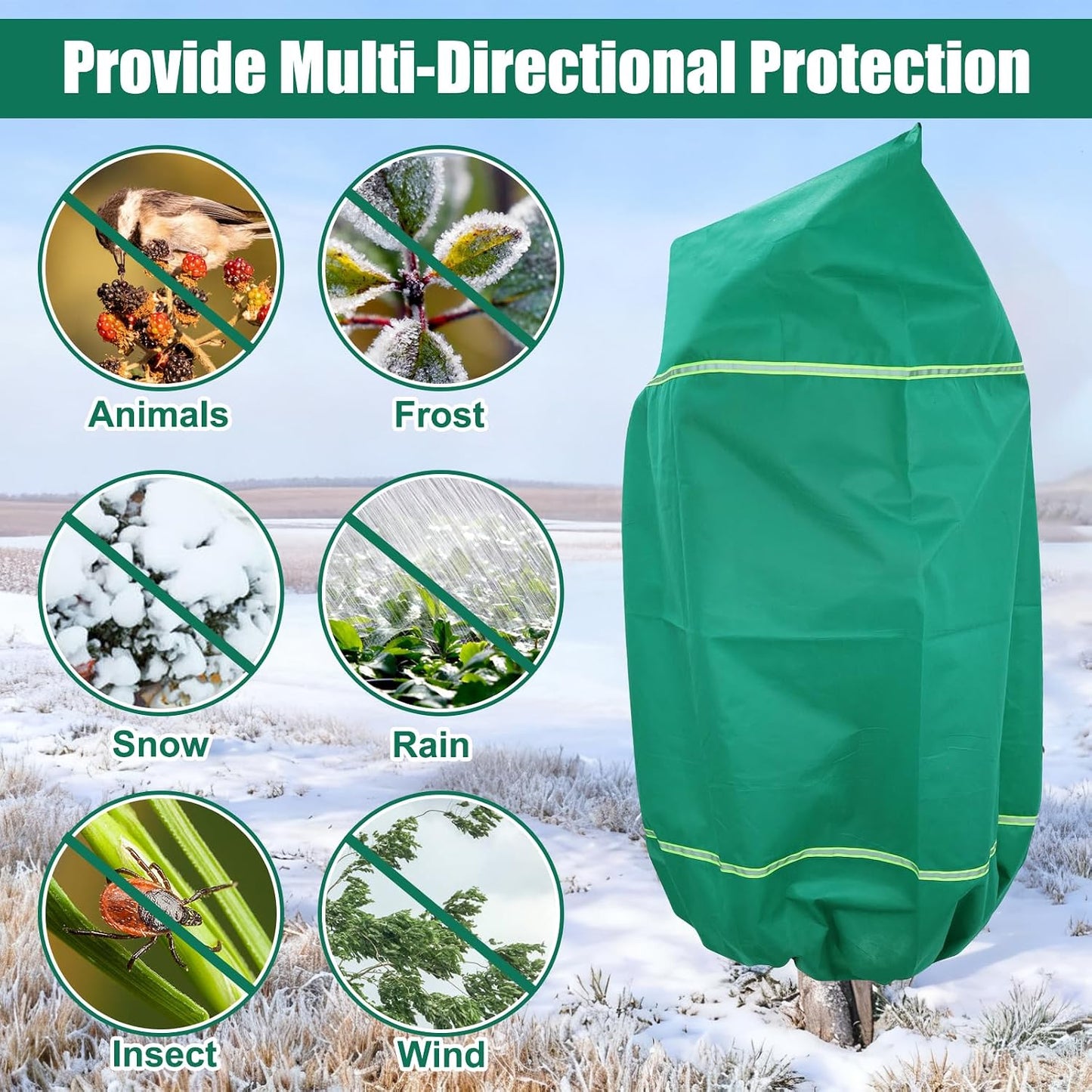 Plant Covers Freeze Protection for Winter, 78x94" Frost Blankets