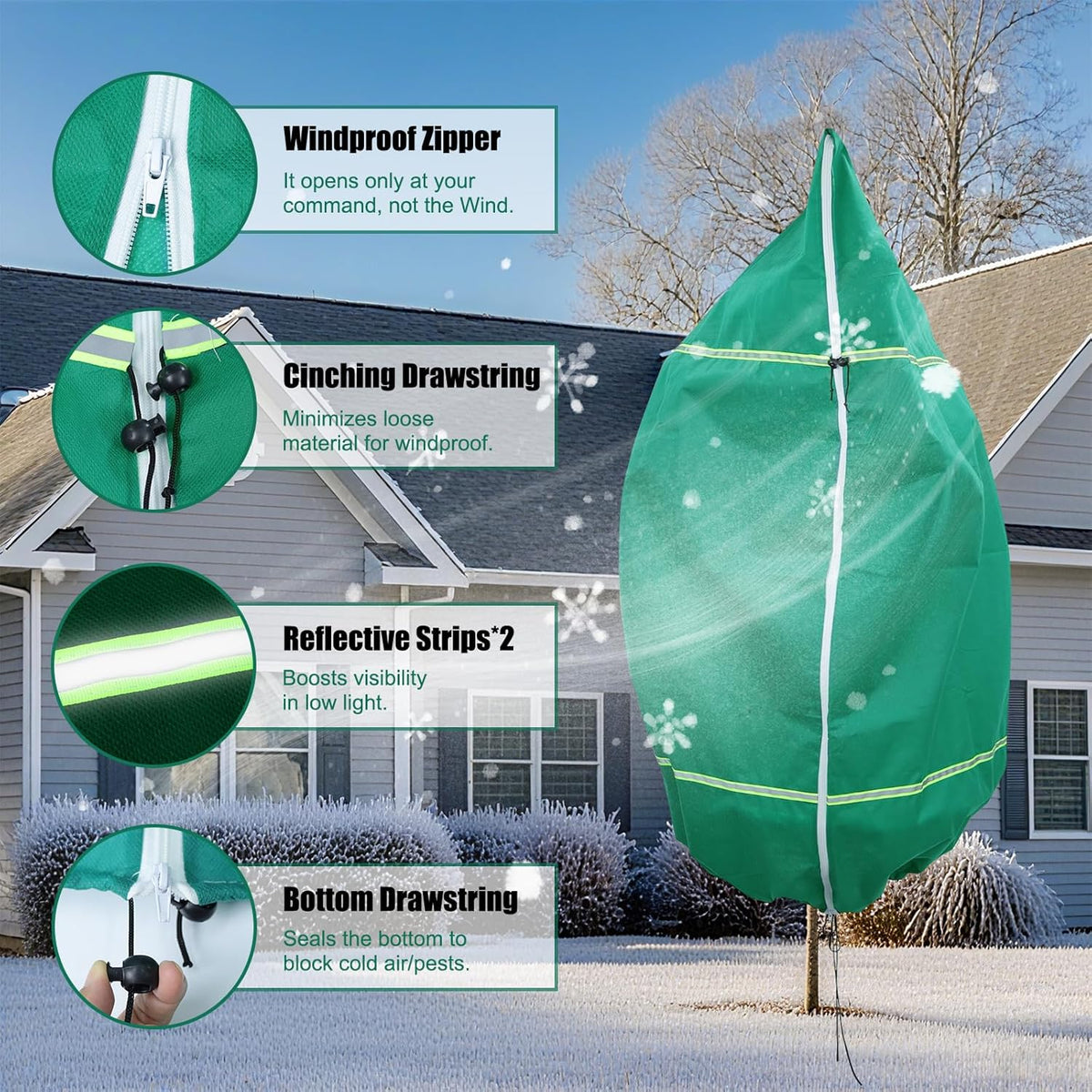 Plant Covers Freeze Protection for Winter, 78x94" Frost Blankets