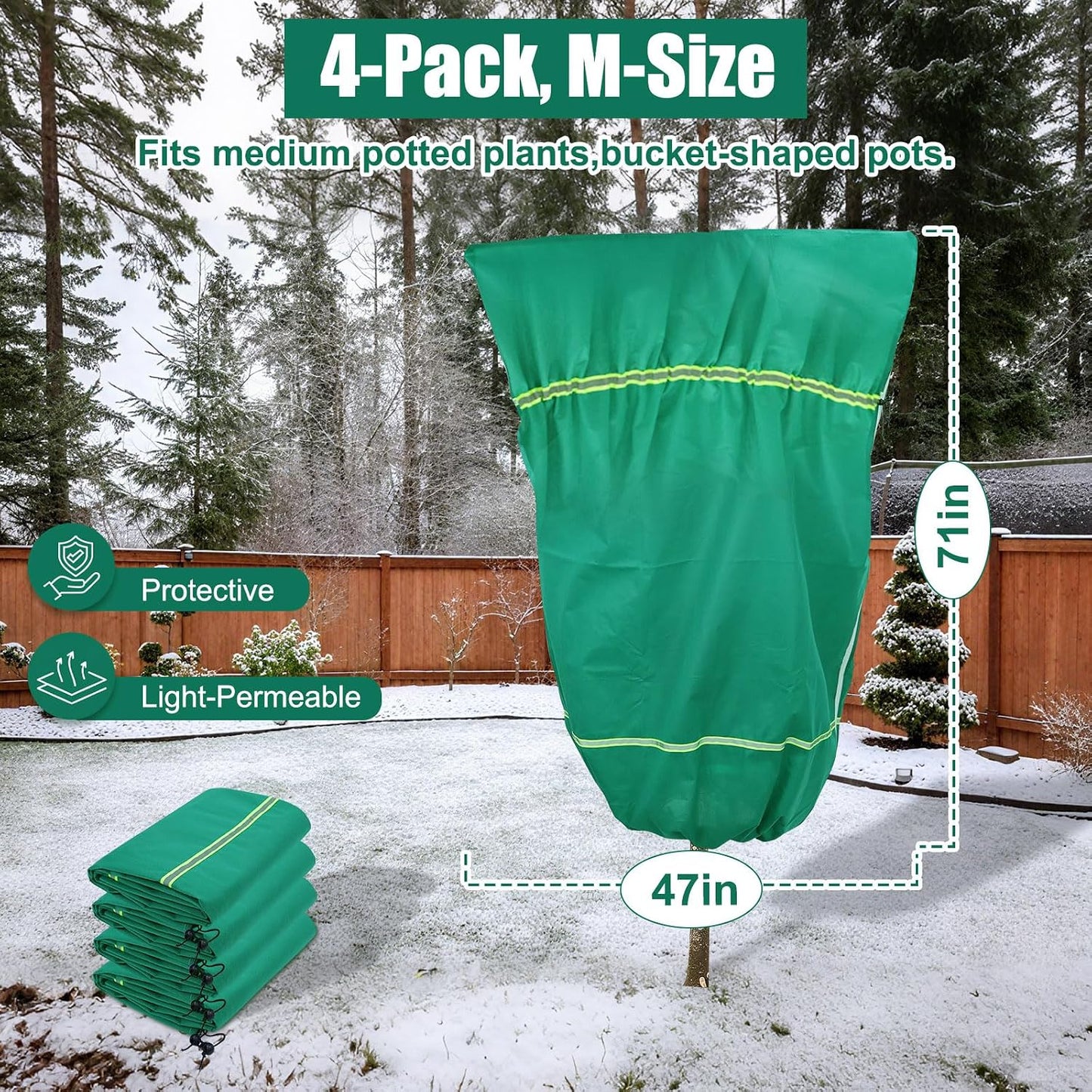 Plant Covers Freeze Protection for Winter, 78x94" Frost Blankets