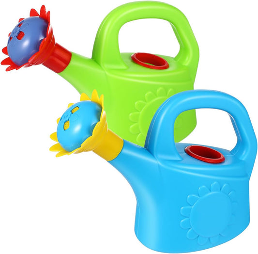 Toddler Watering Can, 2PCS Plastic Chicken Watering Cans, Garden Flower Water Pot for Spring Summer Outdoor, Bath, Beach Sand, for Home School Playhouse Fun (Random Color)