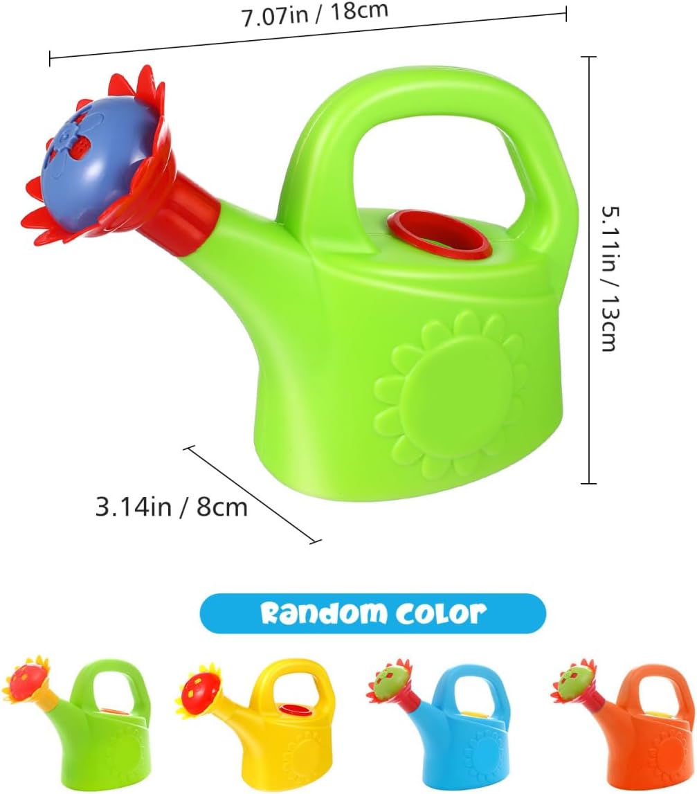 Toddler Watering Can, 2PCS Plastic Chicken Watering Cans, Garden Flower Water Pot for Spring Summer Outdoor, Bath, Beach Sand, for Home School Playhouse Fun (Random Color)