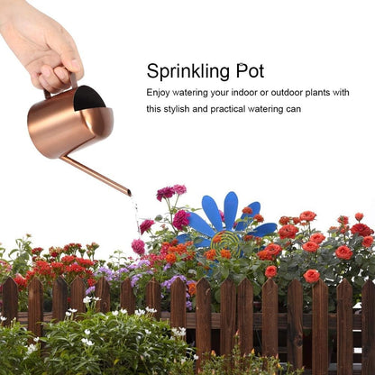 Watering Can, 10oz/300ml Indoor Plants Watering Pot Stainless Steel Small Jug with Long Spout Sprinkling Jar for Houseplant Desk Garden Outdoor Flowers Succulents Bonsai Gardening Decorative
