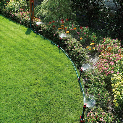 98063 Multi-Adjustable Flex Design Above Ground Irrigation Garden Sprinkler System, Sprinkler & Hose, DIY Plant Watering Set