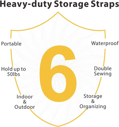 2 Pack 28" Extension Cord Storage Straps with Carrying Handle