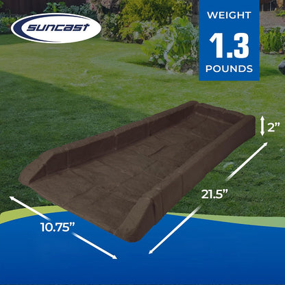 Easy Assembly Downspout Splash Block, Poly Composite, Light Taupe
