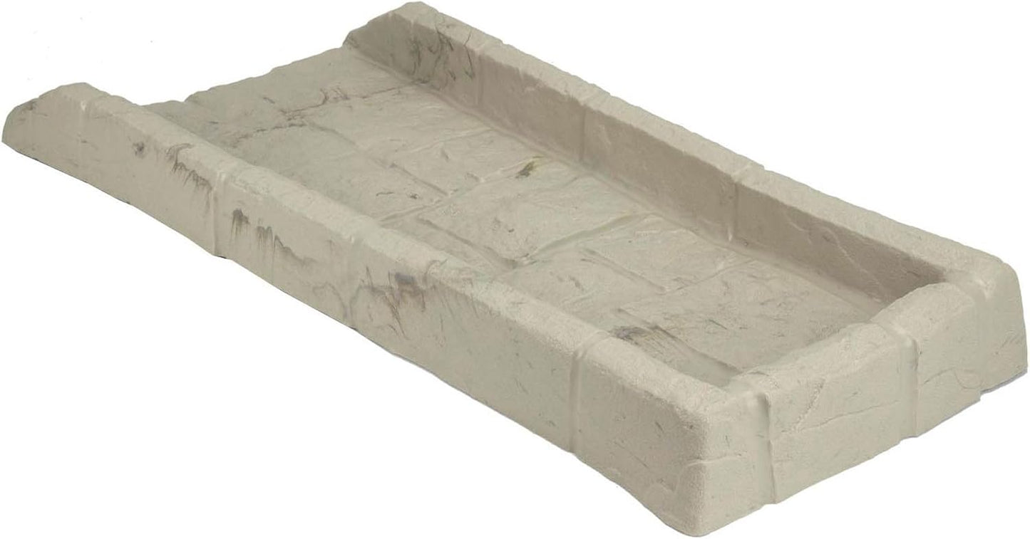 Easy Assembly Downspout Splash Block, Poly Composite, Light Taupe