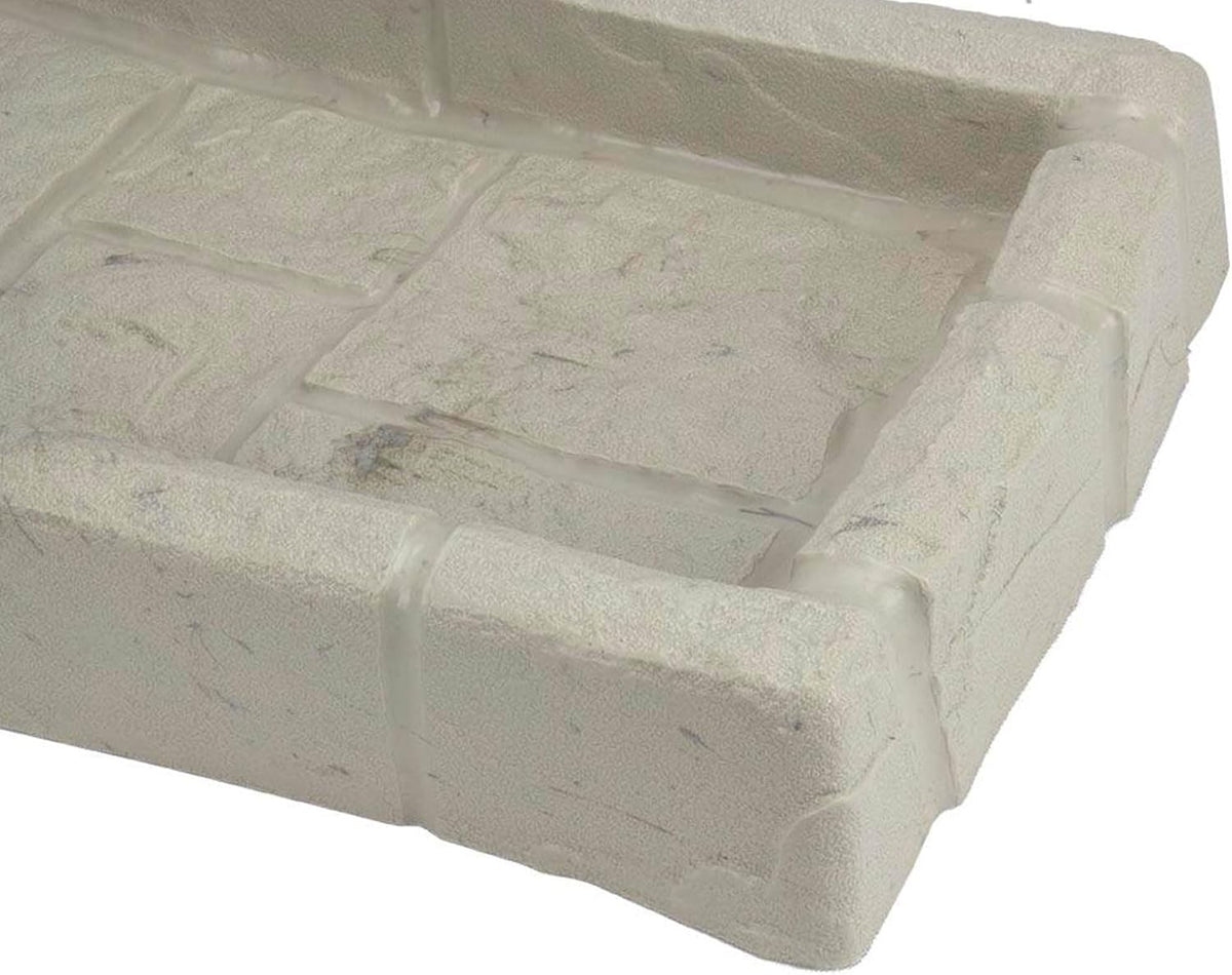 Easy Assembly Downspout Splash Block, Poly Composite, Light Taupe
