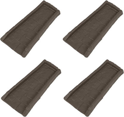 Easy Assembly Downspout Splash Block, Poly Composite, Light Taupe