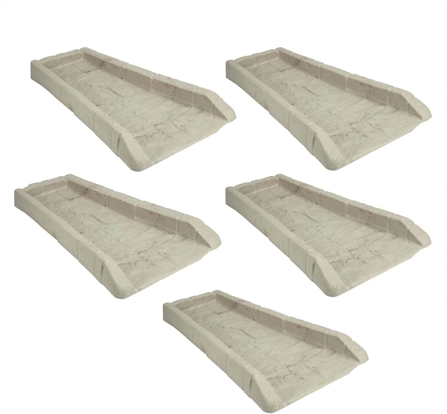 Easy Assembly Downspout Splash Block, Poly Composite, Light Taupe