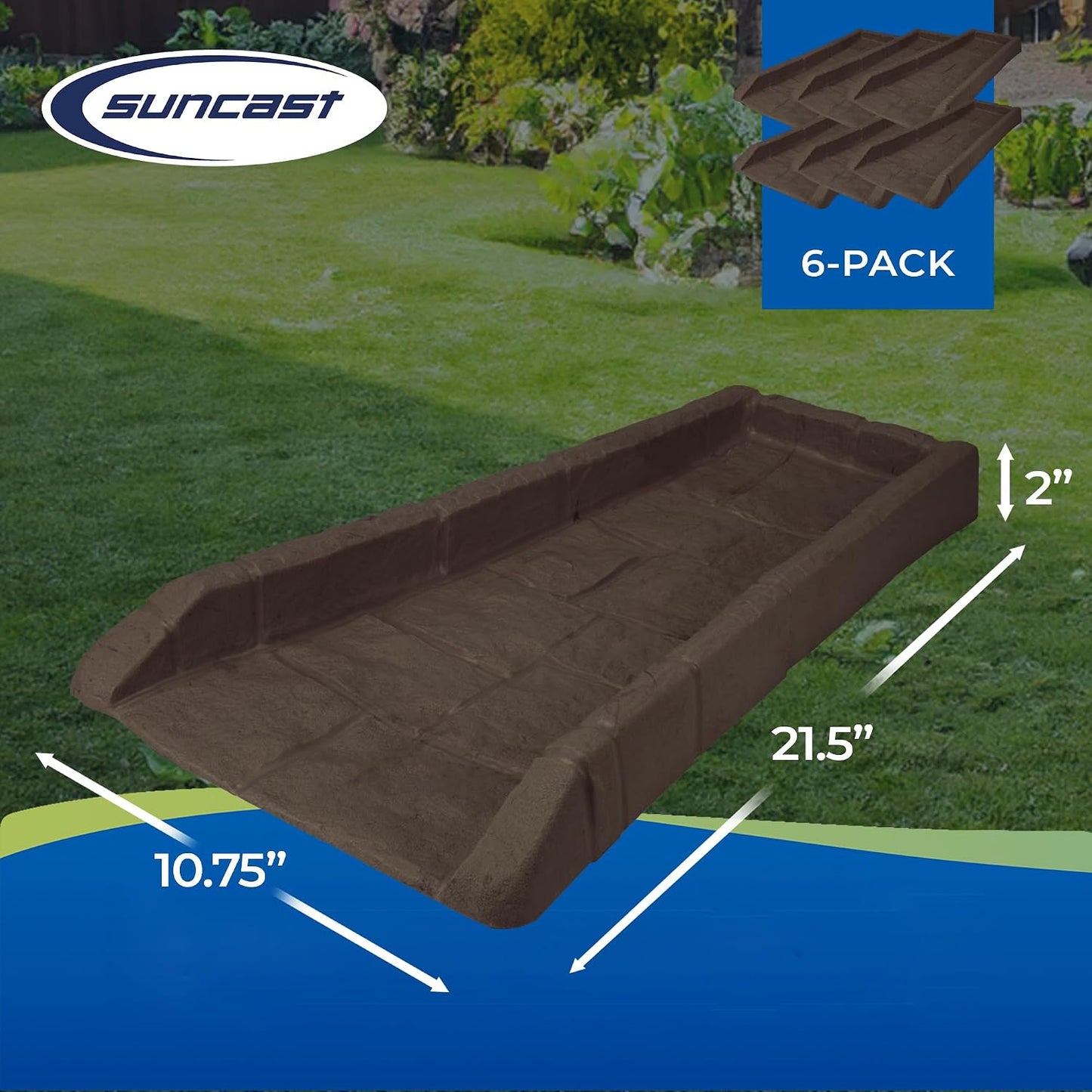 Easy Assembly Downspout Splash Block, Poly Composite, Light Taupe