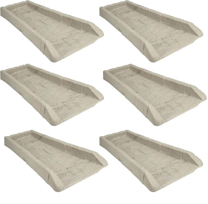 Easy Assembly Downspout Splash Block, Poly Composite, Light Taupe