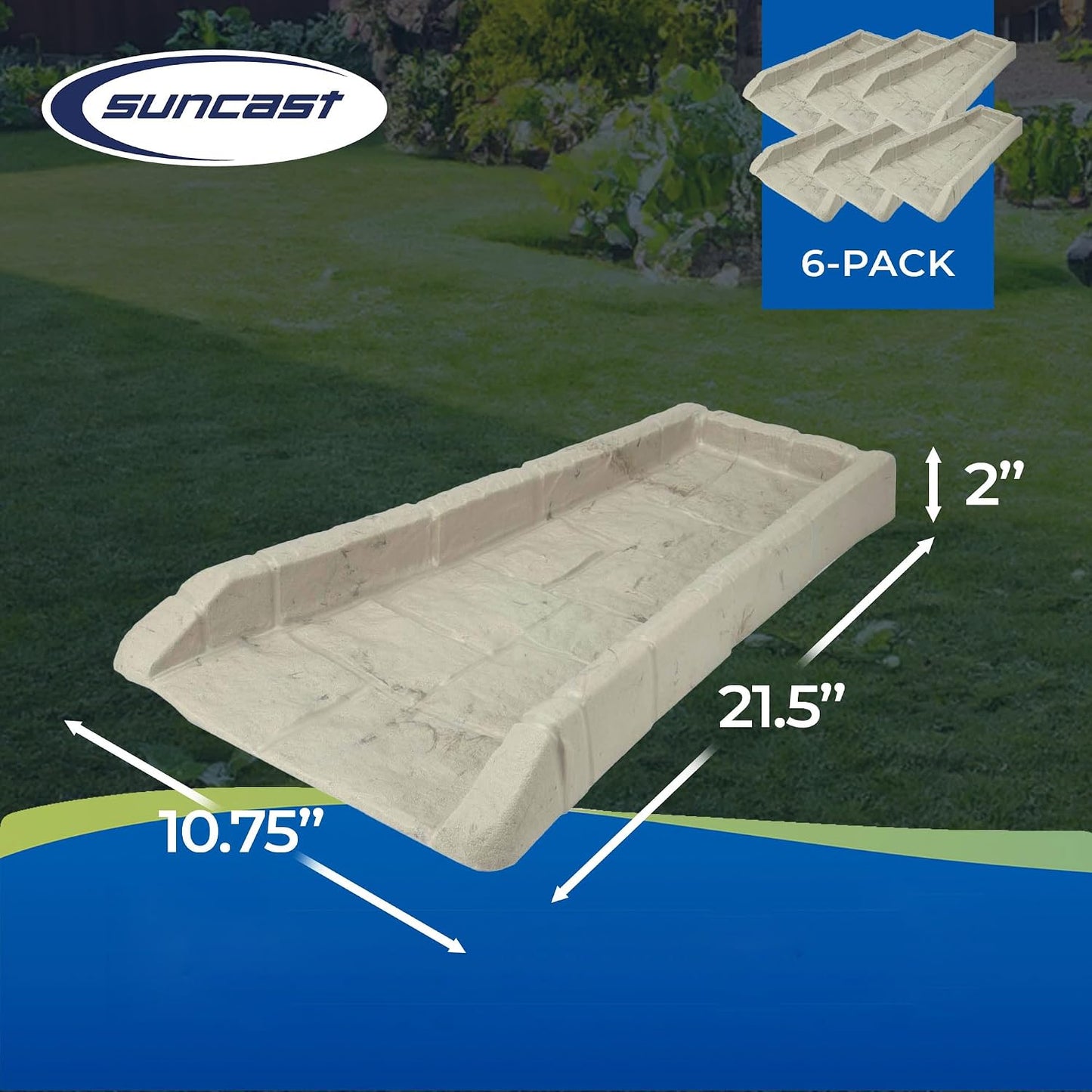 Easy Assembly Downspout Splash Block, Poly Composite, Light Taupe