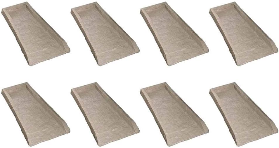 Easy Assembly Downspout Splash Block, Poly Composite, Light Taupe