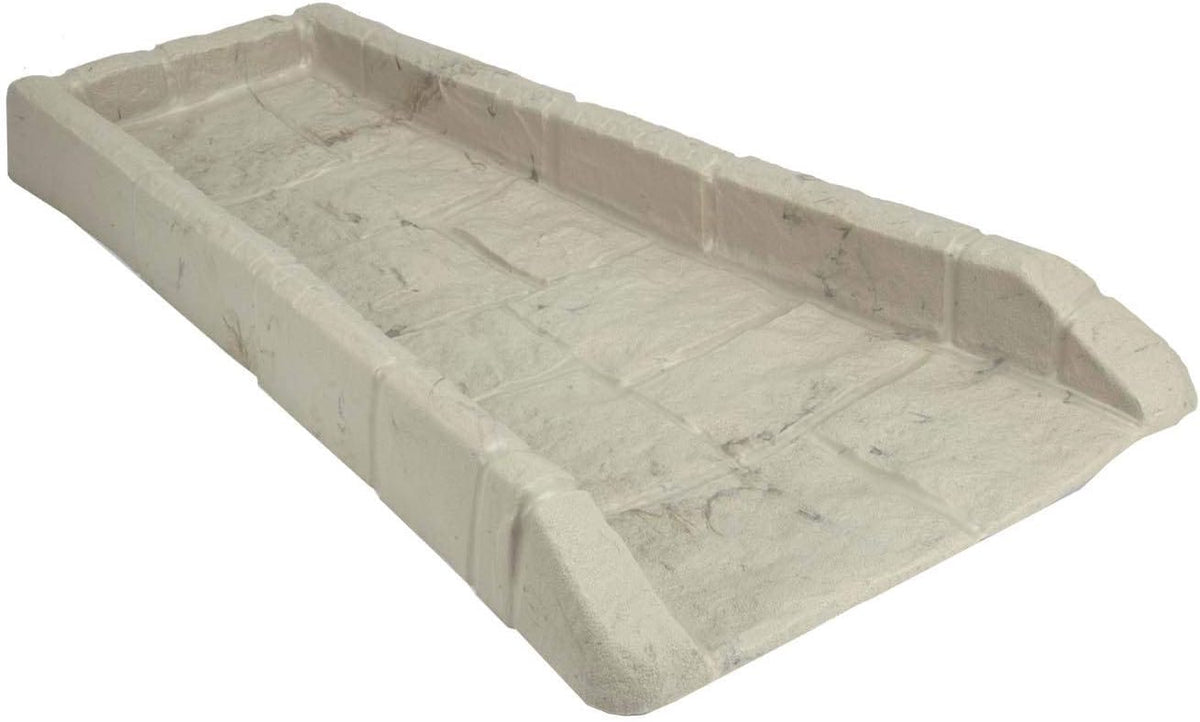 Easy Assembly Downspout Splash Block, Poly Composite, Light Taupe