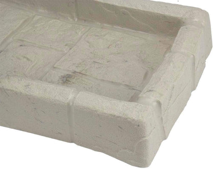 Easy Assembly Downspout Splash Block, Poly Composite, Light Taupe