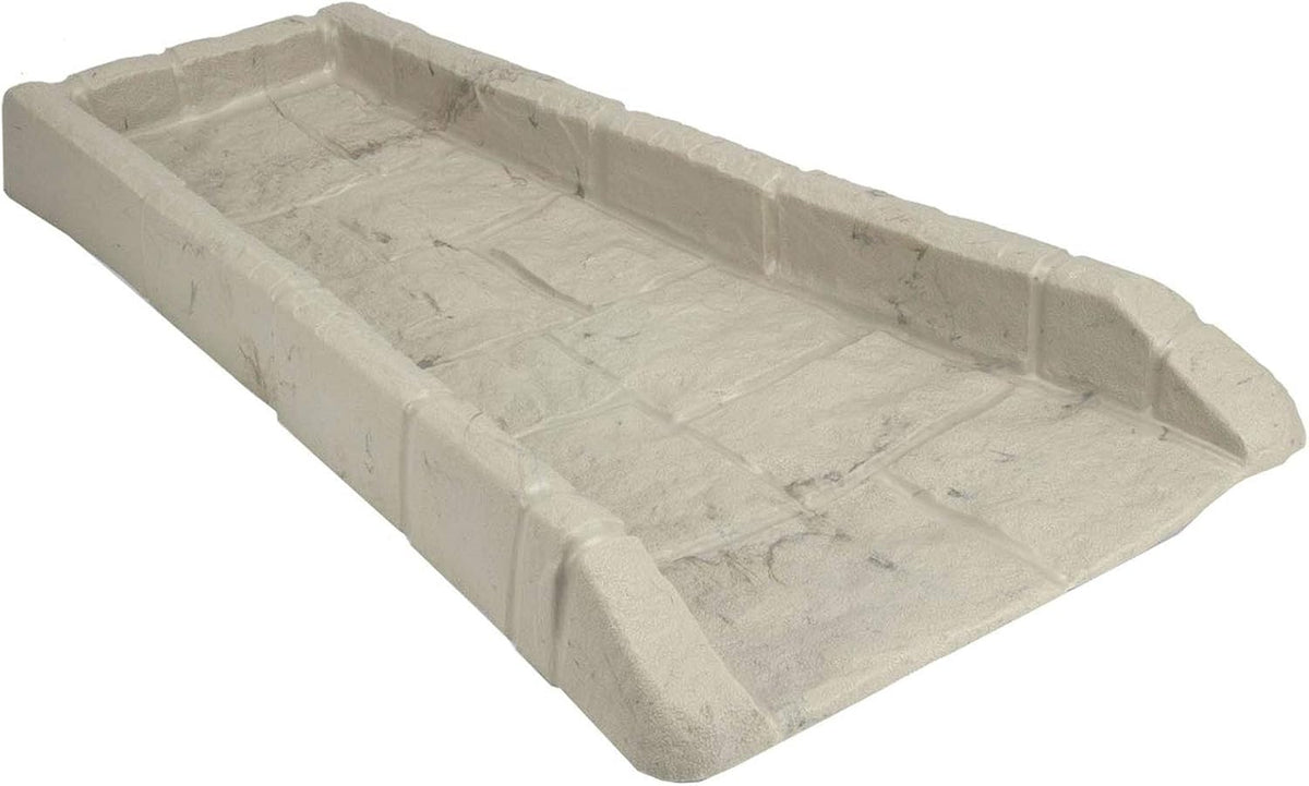 Easy Assembly Downspout Splash Block, Poly Composite, Light Taupe
