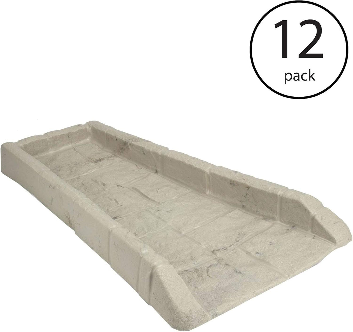 Easy Assembly Downspout Splash Block, Poly Composite, Light Taupe